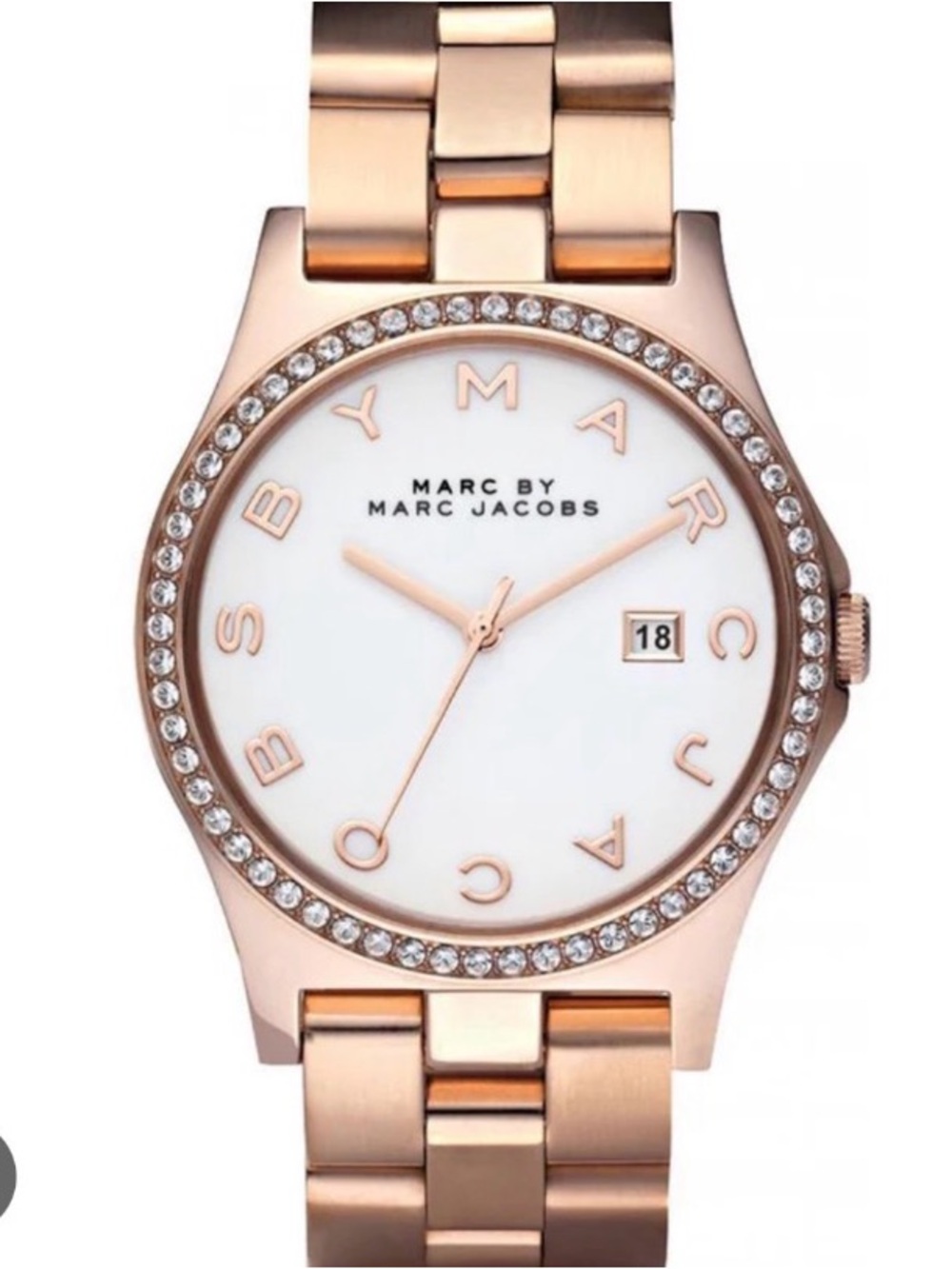 Marc by Marc Jacobs Rose Gold Crystal Accent Chronograph Watch